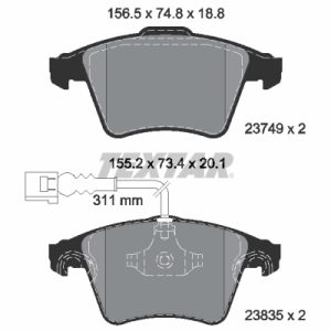 Set placute frana TEXTAR 2374901 – VW | AutoRival