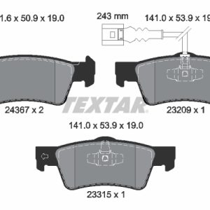 Set placute frana TEXTAR 2436704 – VW | AutoRival