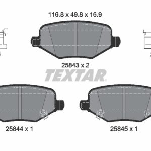 Set placute frana TEXTAR 2584301 – VW | AutoRival