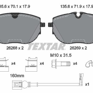 Set placute frana TEXTAR 2626801 – VW | AutoRival