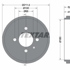Tambur frana TEXTAR 94022700 – VW | AutoRival