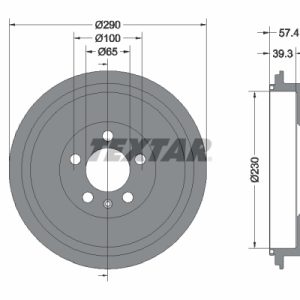 Tambur frana TEXTAR 94024300 – VW | AutoRival