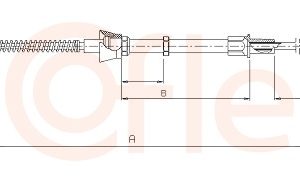 Cablu frana de parcare COFLE 10.7133 – VW | AutoRival