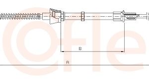 Cablu frana de parcare COFLE 10.7134 – VW | AutoRival