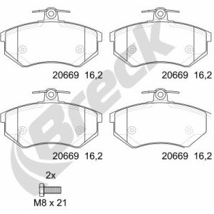 Set placute frana BRECK 20669 00 701 00 – VW | AutoRival