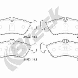 Set placute frana BRECK 21592 00 705 10 – VW | AutoRival