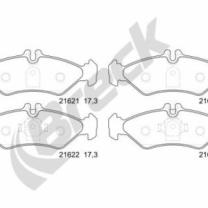 Set placute frana BRECK 21621 00 705 10 – VW | AutoRival