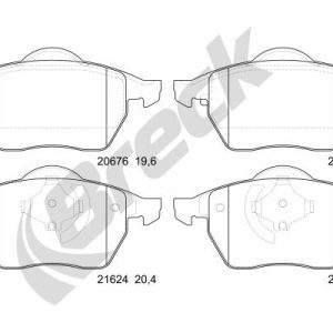 Set placute frana BRECK 21624 00 701 00 – VW | AutoRival