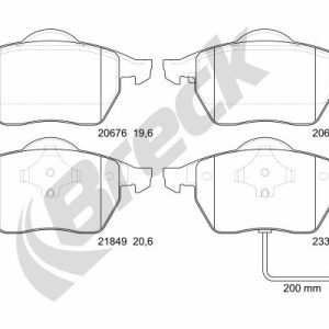 Set placute frana BRECK 21849 00 701 10 – VW | AutoRival