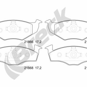 Set placute frana BRECK 21866 10 702 00 – VW | AutoRival