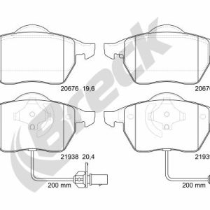 Set placute frana BRECK 21938 00 701 10 – VW | AutoRival