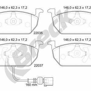 Set placute frana BRECK 22035 00 701 00 – VW | AutoRival