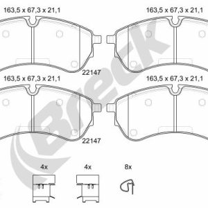 Set placute frana BRECK 22147 00 703 00 – VW | AutoRival