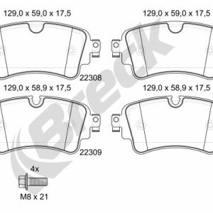 Set placute frana BRECK 22308 00 702 00 – VW | AutoRival