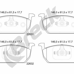 Set placute frana BRECK 22631 00 701 00 – VW | AutoRival