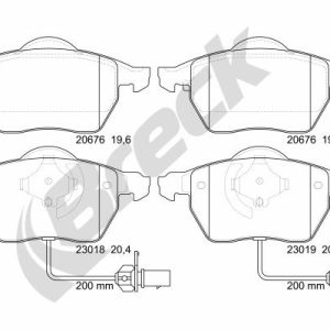 Set placute frana BRECK 23018 00 701 10 – VW | AutoRival