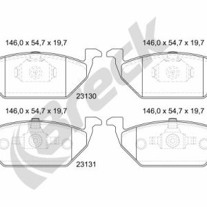 Set placute frana BRECK 23130 00 702 00 – VW | AutoRival