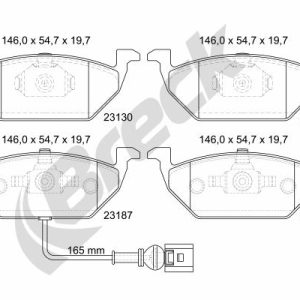 Set placute frana BRECK 23131 00 702 10 – VW | AutoRival