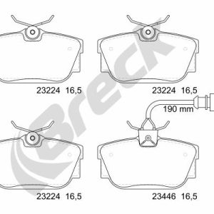 Set placute frana BRECK 23224 00 702 10 – VW | AutoRival