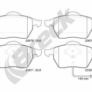 Set placute frana BRECK 23392 00 701 10 – VW | AutoRival