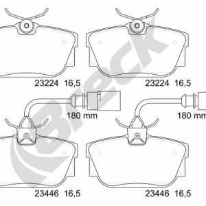 Set placute frana BRECK 23446 00 702 10 – VW | AutoRival