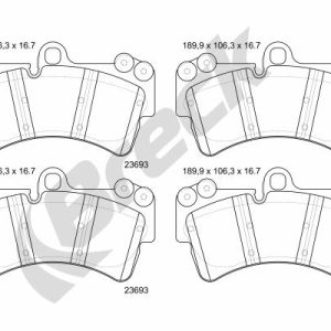 Set placute frana BRECK 23693 00 553 00 – VW | AutoRival