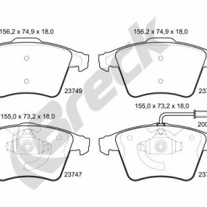 Set placute frana BRECK 23746 00 703 10 – VW | AutoRival