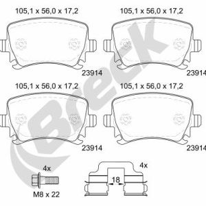 Set placute frana BRECK 23914 00 704 00 – VW | AutoRival