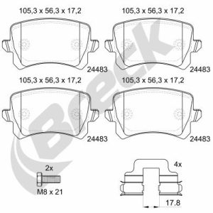 Set placute frana BRECK 24483 00 704 10 – VW | AutoRival