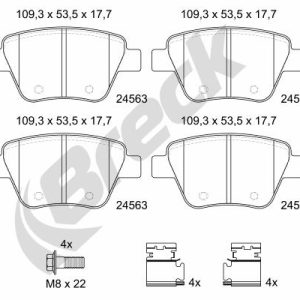 Set placute frana BRECK 24563 00 704 00 – VW | AutoRival