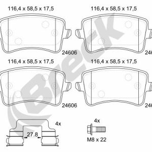 Set placute frana BRECK 24606 00 554 00 – VW | AutoRival