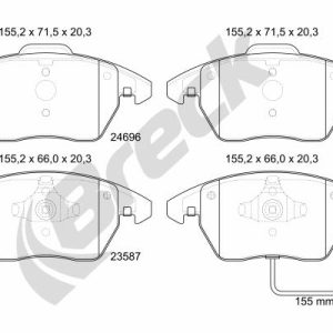 Set placute frana BRECK 24696 00 701 10 – VW | AutoRival