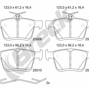 Set placute frana BRECK 25008 00 704 00 – VW | AutoRival