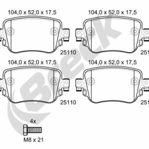Set placute frana BRECK 25110 00 704 00 – VW | AutoRival