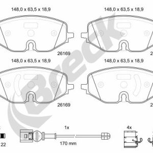 Set placute frana BRECK 26169 00 701 00 – VW | AutoRival