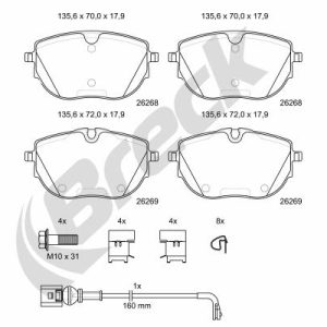 Set placute frana BRECK 26268 00 703 00 – VW | AutoRival