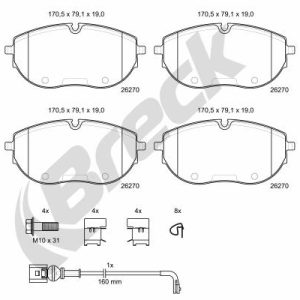 Set placute frana BRECK 26270 00 703 00 – VW | AutoRival