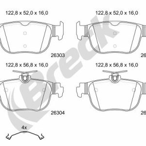 Set placute frana BRECK 26303 00 704 00 – VW | AutoRival