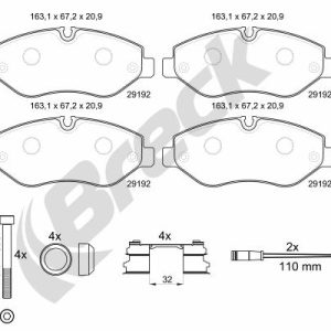 Set placute frana BRECK 29192 00 703 00 – VW | AutoRival