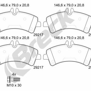 Set placute frana BRECK 29217 00 703 00 – VW | AutoRival