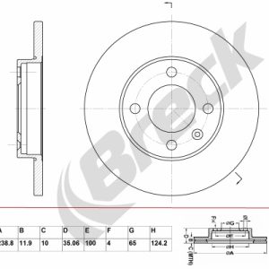 Disc frana BRECK BR 011 SA100 – VW | AutoRival