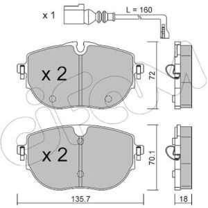 Set placute frana CIFAM 822-1321-0 – VW | AutoRival