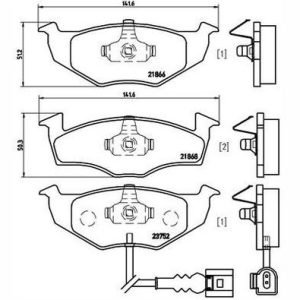 Set placute frana KRIEGER 0950006501 – VW | AutoRival