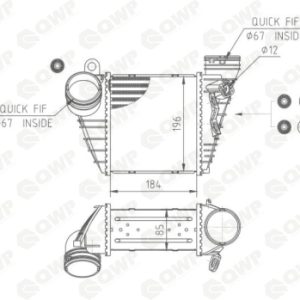 Intercooler compresor QWP WIC122 – VW | AutoRival