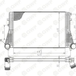Intercooler compresor QWP WIC123 – VW | AutoRival