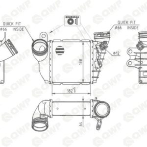 Intercooler compresor QWP WIC128 – VW | AutoRival