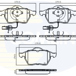 Set placute frana COMLINE CBP11025 – VW | AutoRival