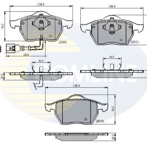 Set placute frana COMLINE CBP11111 – VW | AutoRival
