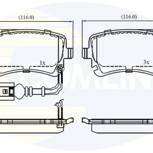 Set placute frana COMLINE CBP11313 – VW | AutoRival