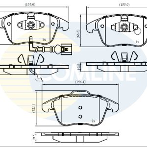 Set placute frana COMLINE CBP16022 – VW | AutoRival